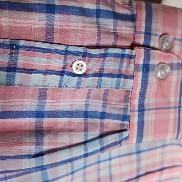 Class Club Pink Blue White Plaid Button Down Shirt Size 6/7 NWT - Picture 6 of 12